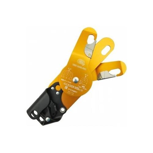 KONG TWIN BLOCK ROLL DOUBLE PULLEY WITH INTEGRATED ROPE CLAMP